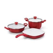 Набор посуды Korkmaz Seravita A1516 Red (5 пр.): Материал корпуса алюминий