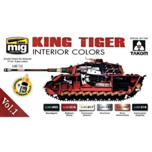 Набір акрилових фарб: Колір для танка King Tiger, інтер'єр (Takom), набір 1: Виробник MIG (AMMO)