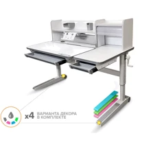 Детский стол Mealux Sherwood XL Energy Multicolor с полкой (арт. BD-860 W/MC Energy+полка): Тип Парта