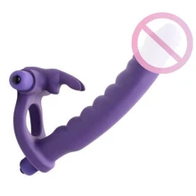 Насадка для двойного проникновения Double Delight Dual Insertion Vibrating Rabbit Cock Ring, 16.5x2,6 см: Для кого Для пары