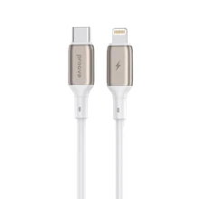 Кабель Proove Cable USB-C to Lightning Flex Metal 27W 1m White (CCFM27002102): Тип USB-C - Lightning