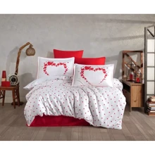 Комплект постільної білизни HOBBY Exclusive Sateen AMORE поплін євро (179509): Матеріал поплин