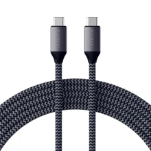 Кабель Satechi Cable USB-C to USB-C 100W 2m Space Gray (ST-TCC2MM): Тип USB-C - USB-C