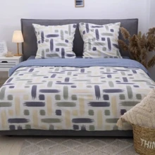 Комплект постільної білизни Viluta Сатин Twill 702 Блакитний двоспальний (702_dv): Матеріал сатин-твил