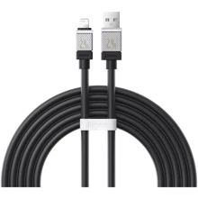 Кабель Baseus USB Cable to Lightning CoolPlay Series Fast Charging 2.4A 2m Black (CAKW000501): Тип USB Cable - Lightning