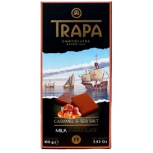 Шоколад Trapa Caramel & Sea Salt Milk Chocolate 27% молочний із солоною карамеллю 100 г (8410679234873): Вага, г 100