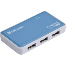 Аксессуар для накопителя Defender QUADRO POWER USB 2.0 (83503): Тип аксессуара USB Hub