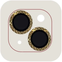 Защитное стекло для iPhone Epik Metal Shine Gold for Camera iPhone 15 / 15 Plus: Тип защиты экрана на камеру