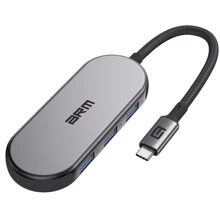 Адаптер ArmorStandart Adapter USB-C to HDMI+USB-C+3xUSB+TF/SD Grey (ARM69366): Колір серый