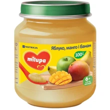 Фруктовое пюре Milupa Яблоко Манго Банан 125г от 6 мес. нов.: Вид Фруктовое