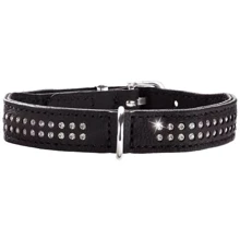 Ошейник круглый Hunter Diamond Petit кожаный 27 мм 20-24 см черный (4016739601582): Производитель Hunter