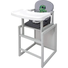 Стульчик-трансформер Babyroom Пеппи-250 серый/серый-графит (крокодил) (680977): Тип трансформер