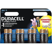 Батарейки Duracell TurboMax AА алкалиновые 1.5V LR6 8шт. (5000394011199): undefined undefined