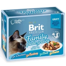 Влажный корм Brit Premium Delicate Fillets in Gravy Family Plate для котов Семейная тарелка в соусе 12 шт x 85 г (8595602570591): Тип Влажный корм