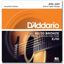 Струна для гитар Струны D`ADDARIO EJ10 80/20 BRONZE EXTRA LIGHT 10-47: Тип Комплект струн