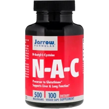 Jarrow Formulas N-A-C N-Acetyl-L-Cysteine, 500 mg, 100 Veggie Caps (JRW-07002): Тип N-ацетилцистеин