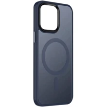 Чехол для iPhone Mobile Case TPU+PC Metal Buttons with MagSafe Colorful Blue for iPhone 16 Pro Max: Цвет синий