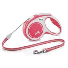 Поводок-рулетка Flexi New Comfort Cord размер M 5 м до 20 кг красный (2922): Тип шнура Трос