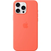 Чехол для iPhone Apple iPhone 16 Pro Max Silicone Case with MagSafe - Tangerine (MDGX4ZM/A): Цвет оранжевый