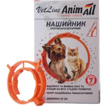 Ошейник AnimAll VetLine противопаразитарный для кошек и собак 35 см оранжевый (4820150202880): Тип Ошейники
