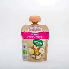 Пюре BabyBio органическое из яблока груши и персика 90 г (3288131540016): Вид Фруктовое