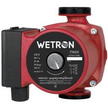Насос циркуляционный 250Вт Hmax 8м Qmax 160л/мин Wetron (774242): Тип отопительные насосы