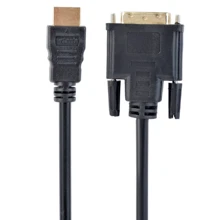 Кабель и переходник Cablexpert HDMI - DVI (M/M) 0.5 м Black (CC-HDMI-DVI-0.5M): Тип кабель