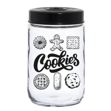 Емкость для хранения HEREVIN Jar-Black Cookies 0.66л (171441-001): Тип Банка c крышкой