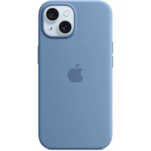 Чехол для iPhone Apple iPhone 15 Silicone Case with MagSafe - Winter Blue (MT0Y3ZM/A): Цвет голубой