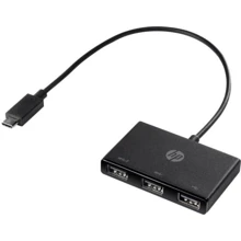 Адаптер HP Adapter USB-C to 3xUSB 2.0 Black (Z6A00AA): Цвет черный