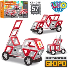 Магнітний конструктор Limo Toy Транспорт Magnistar 57 деталей (KB 1015): Кількість деталей, шт. 57