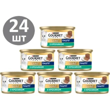 Влажный корм GOURMET Gold для взрослых кошек паштет с кроликом 24х85 г (7613033728747): Тип Влажный корм