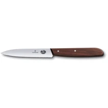 Кухонний ніж Victorinox Wood Paring хвиль. з дерев. ручкою 10см (5.0730): Лезо нержавіюча сталь