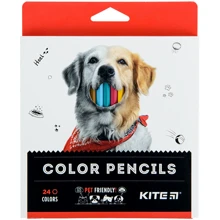 Олівці кольорові Kite Kite Dogs 24 кольори (K22-055-1): Тип Цветные