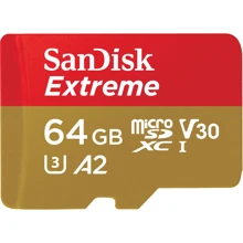 Карта пам'яті SanDisk 64GB microSD C10 UHS-I U3 Extreme V30 (SDSQXAH-064G-GN6MN): Тип карти MicroSDXC