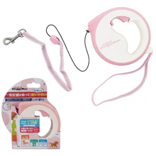 Повідець-рулетка DoggyMan Retractable Lead Star S до 10 кг 5 м рожевий (58464): Тип шнура Трос