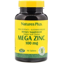 Nature's Plus Mega Zinc 100 mg 90 Tabs Мега Цинк: Тип Цинк
