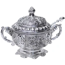 Сервировка стола Сахарница с ложкой «Цветок» h 10.5 см d 85 см (466-1110): undefined undefined