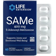Life Extension SAMe SAM-e S-аденозил-метионин 400 мг 60 таблеток: Форма выпуска Таблетки