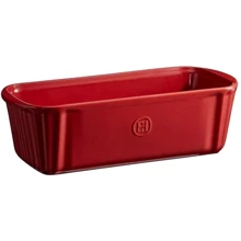 Форма для кекса Emile Henry 1.8 л 31.5х13.5х9 см керамическая красная (346180): Крышка Нет