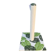 Когтеточка Croci Green Leaves 40х40 см столб 62 см бело-зеленая (C6021109): Высота столбика 62 см