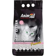 Наполнитель для кошачьего туалета AnimAll Бентонитовый белый с ароматом детской пудры 5 л (4820224500584): Вид Минеральный