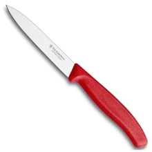 Кухонний ніж Victorinox SwissClassic Paring 10см червоний (6.7701): Лезо нержавіюча сталь