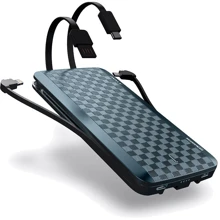 Внешний аккумулятор iWALK Power Bank Scorpion 12000mAh Lightning/microUSB/USB-C Blue (UBT12000X): Количество USB нет