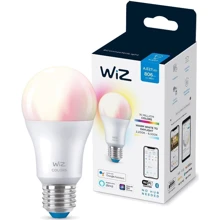 Умная лампочка WiZ, E27, 8W, 60W, 806Lm, A60, 2200-6500K, RGB, Wi-Fi: Тип цоколя E27