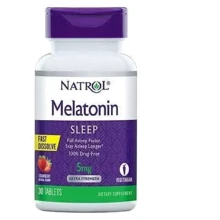 Natrol Melatonin with Strawberry flavour 5 mg Мелатонин 30 таблеток: Форма выпуска Таблетки
