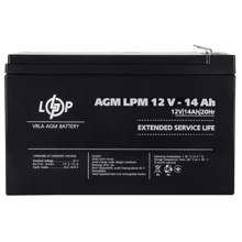Аккумуляторная батарея LogicPower LPM 12V 14Ah, AGM (4161): Тип AGM