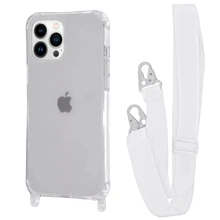 Чехол для iPhone WAVE Clear Case with Strap White for iPhone 15 Pro: Цвет белый