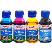 Чернила WWM Epson L605/L4150/L1455, 4х100г BP/C/M/Y (E26/64SET4-2): Цвет набор (set)