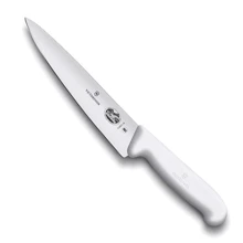 Кухонний ніж Victorinox Fibrox Carving 19см з біл. ручкою (52007.19): Лезо нержавіюча сталь